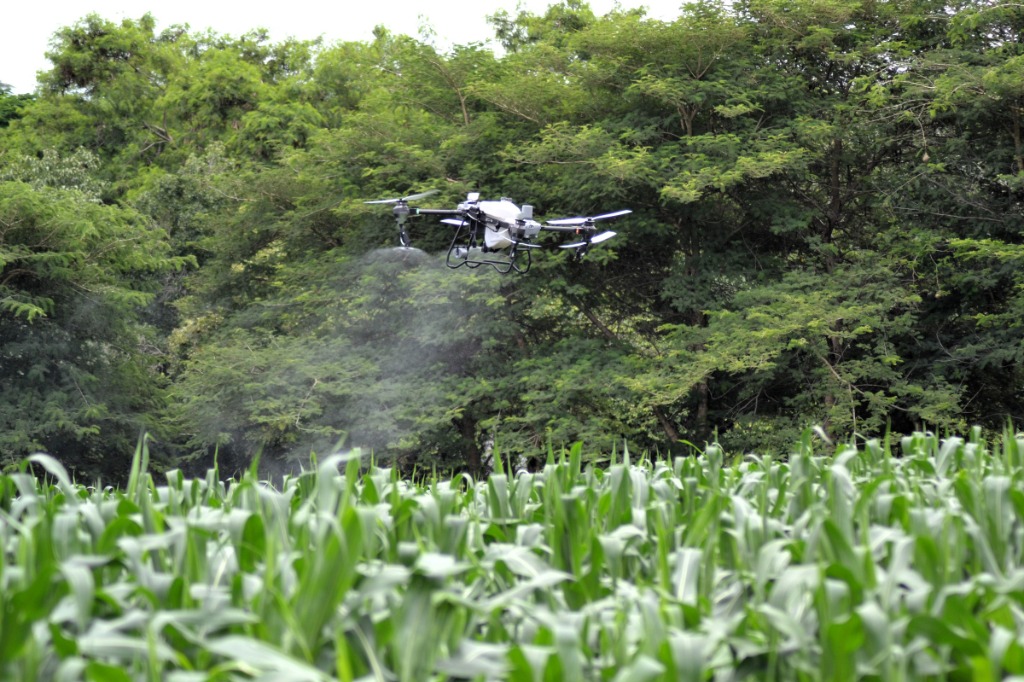 Agricultural Drone Spraying Field